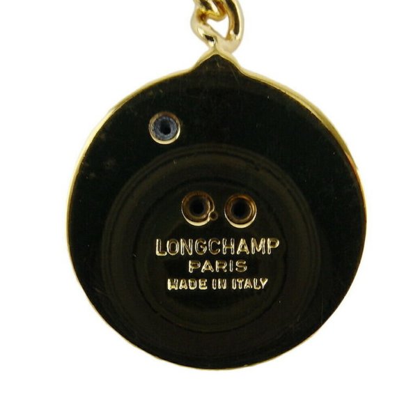 LONGCHAMP Keychain hose mark Gold & Silver hardware Auth Used L3533 - Picture 4 of 8